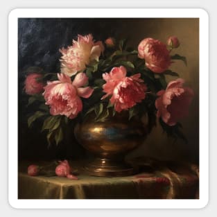 Antique Peonies II Sticker